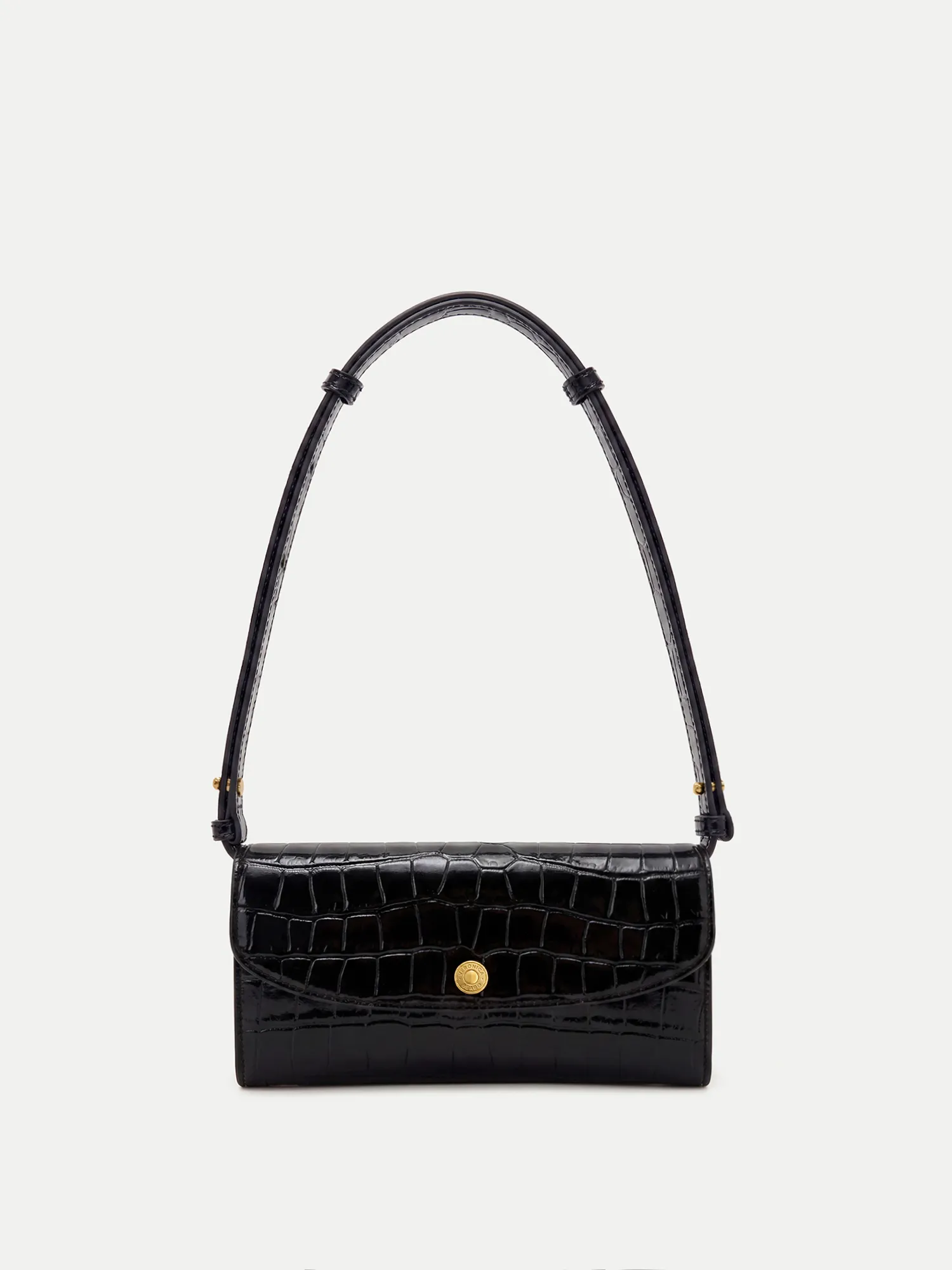 Croc-Embossed Crossbody Wallet sold by Veronica Beard