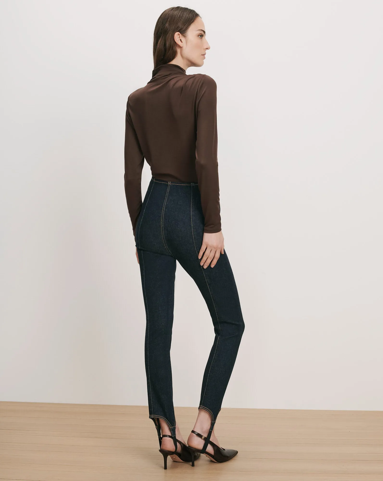 Lydia Ultra-Slim Stirrup Jean sold by Veronica Beard product image thumbnail 4