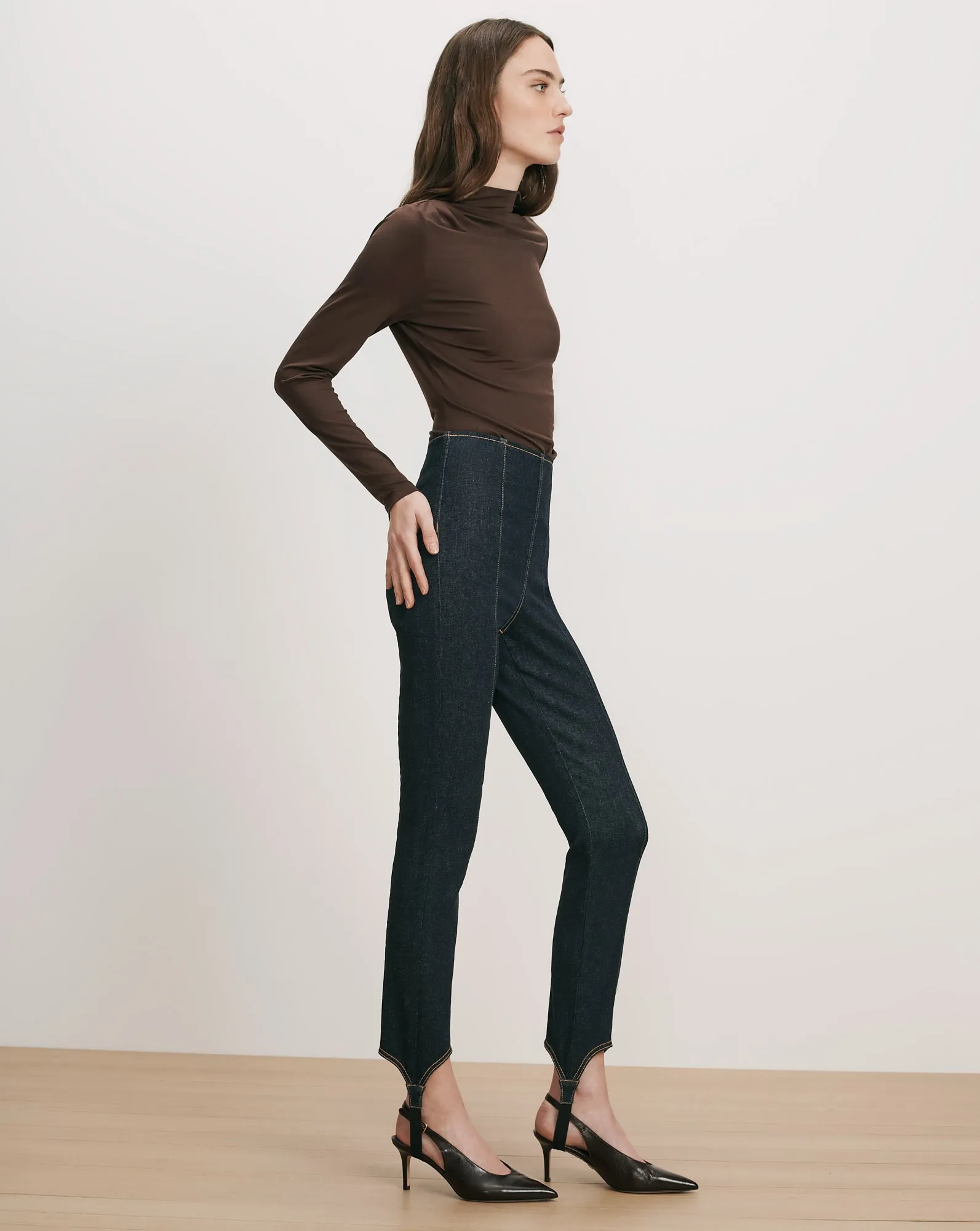 Lydia Ultra-Slim Stirrup Jean sold by Veronica Beard product image thumbnail 3