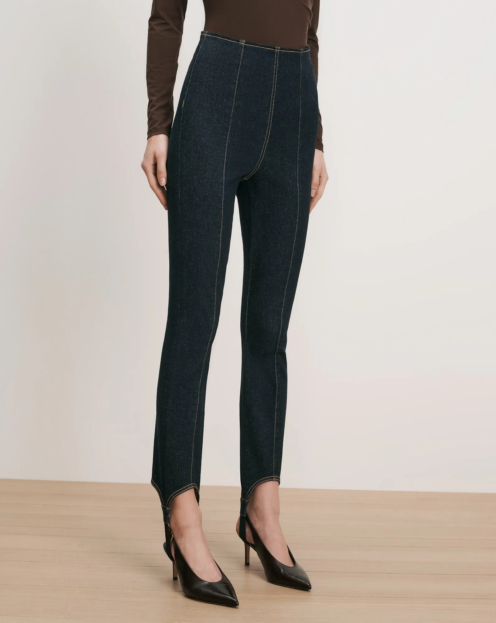 Lydia Ultra-Slim Stirrup Jean sold by Veronica Beard product image thumbnail 2