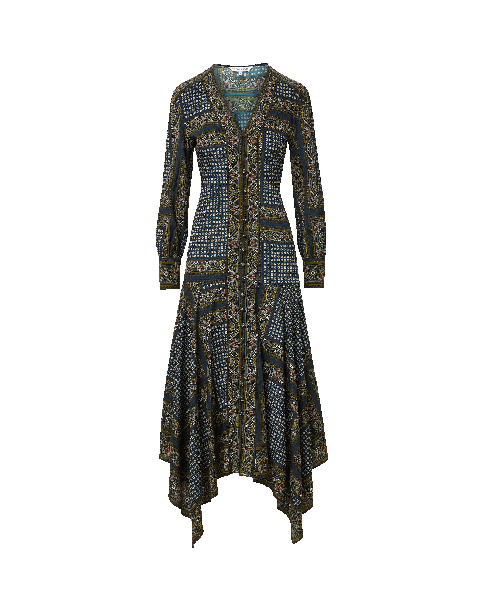 Skye Scarf-Print Midi Dress sold by Veronica Beard product image thumbnail 5