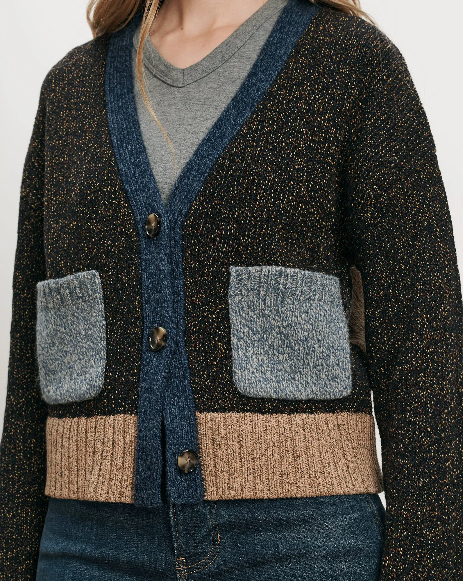 Josiane Color-Block Cardigan sold by Veronica Beard product image thumbnail 4