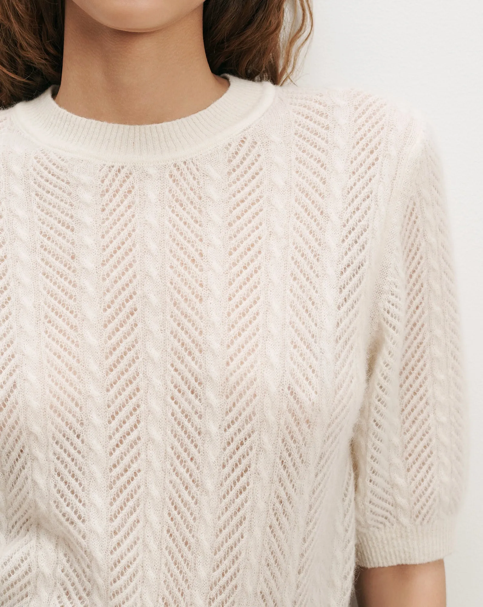 Shana Pointelle Sweater sold by Veronica Beard product image thumbnail 4
