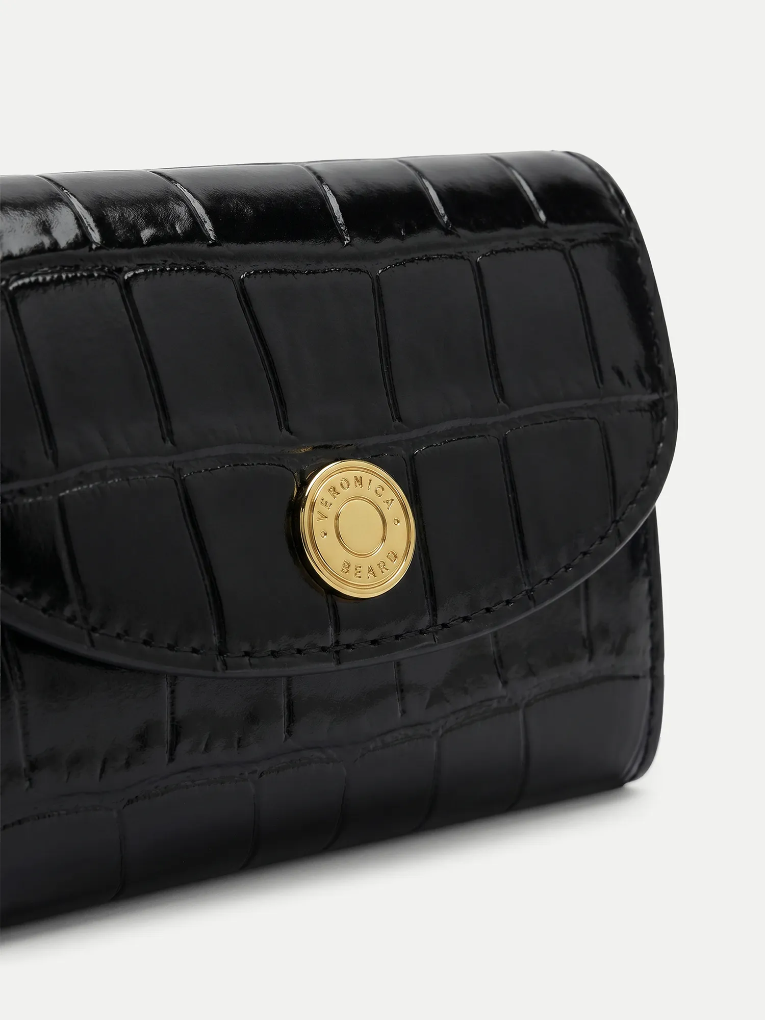 Croc-Embossed Flap Card Holder sold by Veronica Beard product image thumbnail 2