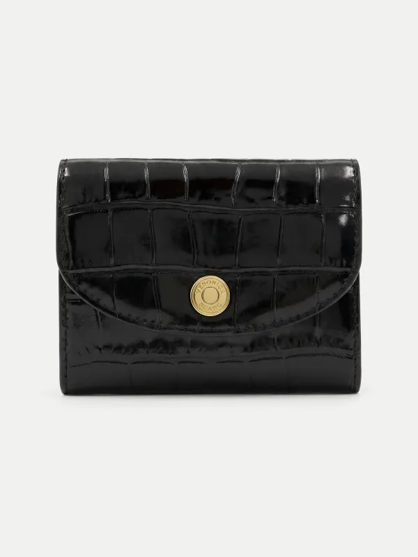 Croc-Embossed Flap Card Holder made by Veronica Beard