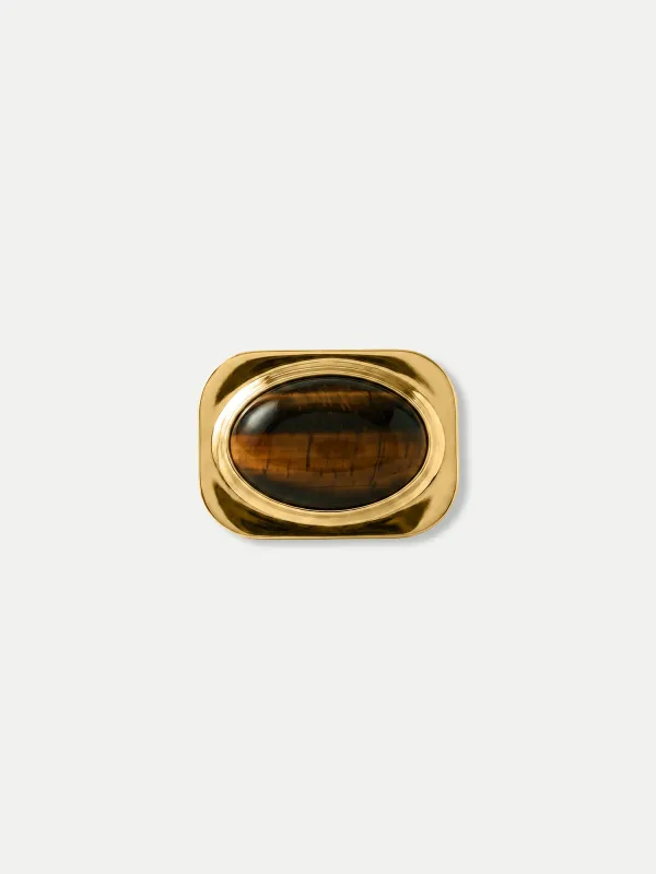 Tiger’s Eye Scarf Ring made by Veronica Beard