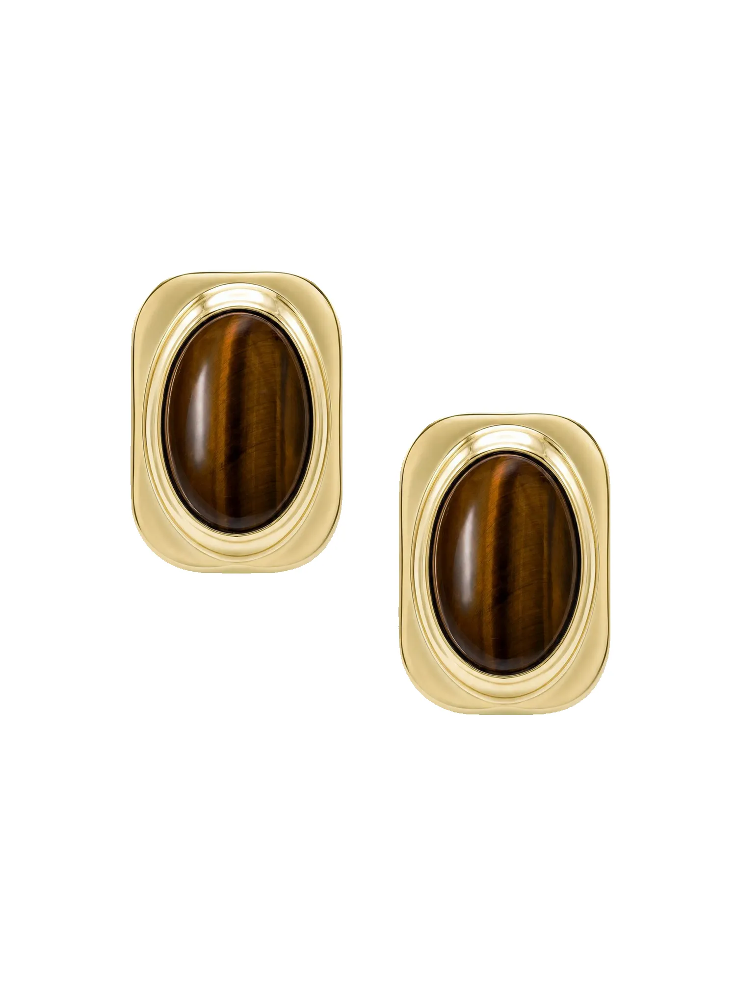 Tiger’s Eye Post Earring sold by Veronica Beard product image thumbnail 3