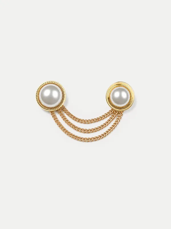 Pearl Chain Brooch made by Veronica Beard