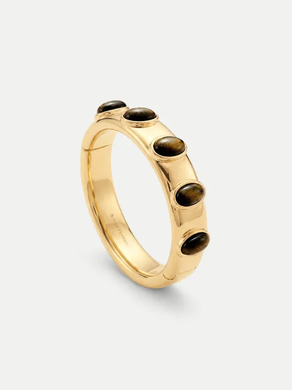 Tiger’s Eye Cabochon Bangle made by Veronica Beard