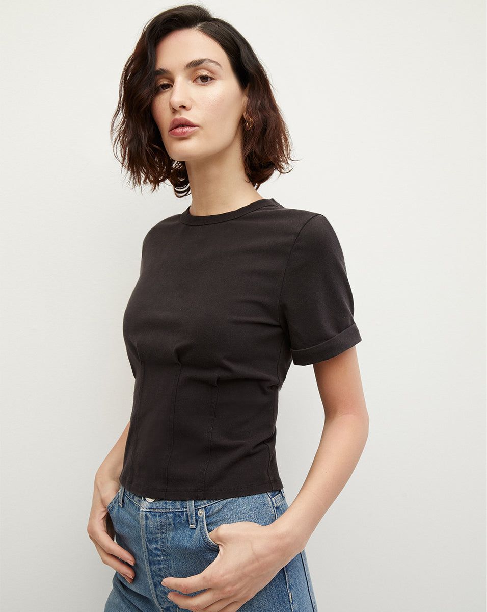 Ankara Stitched-Waist Tee sold by Veronica Beard