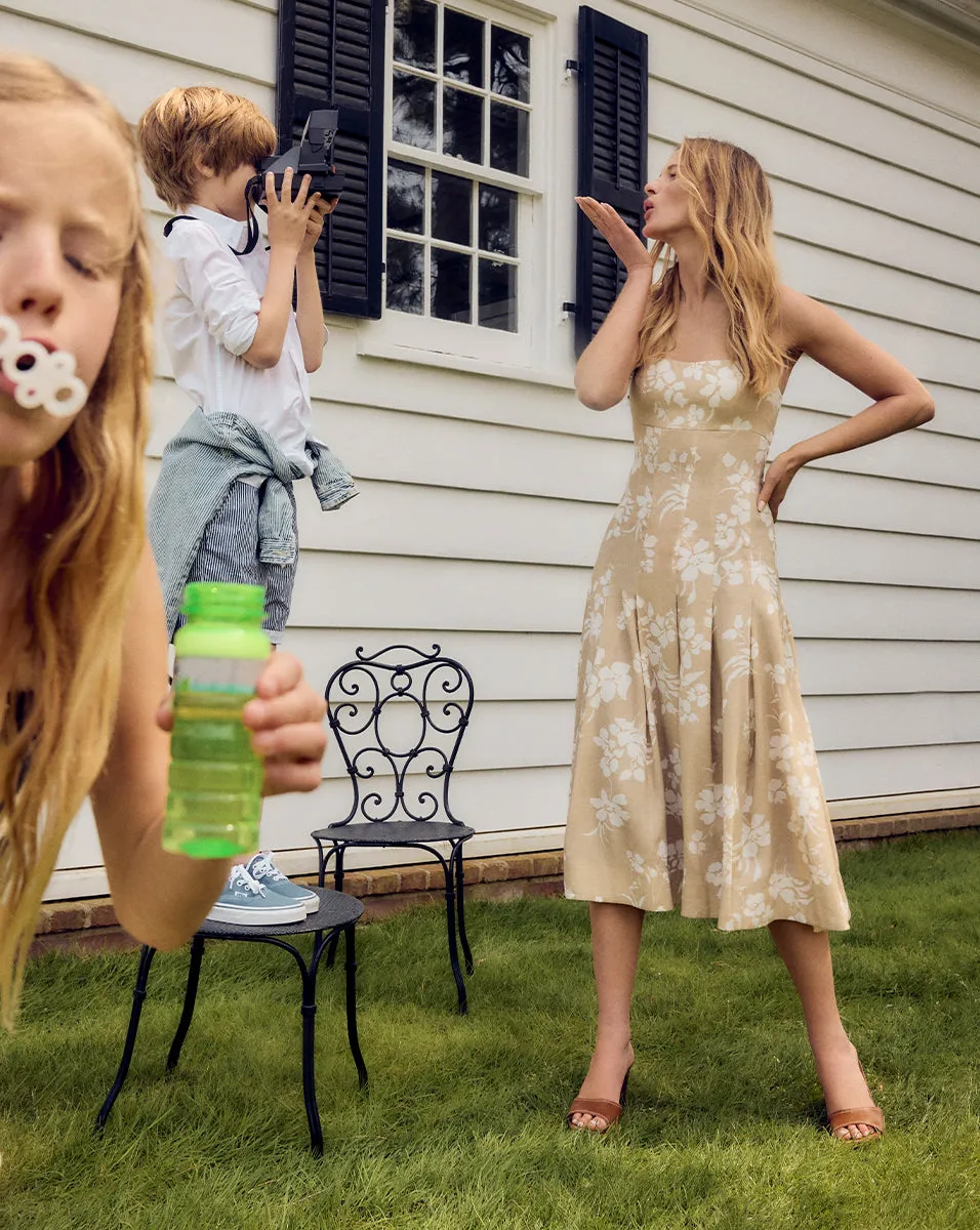 Amalia Stretch-Linen Dress sold by Veronica Beard product image thumbnail 5