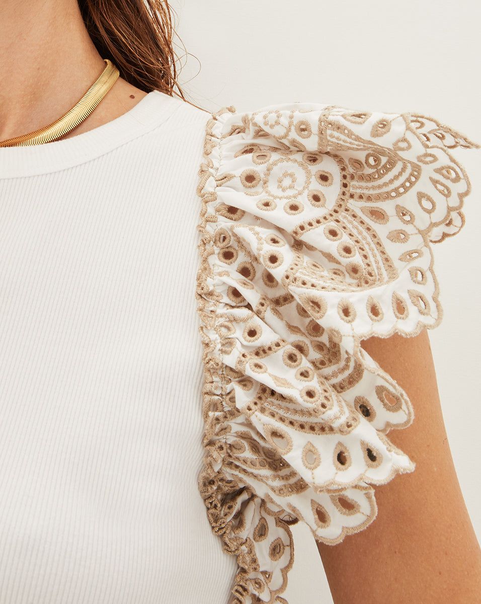 Julianka Ruffled-Sleeve Top sold by Veronica Beard product image thumbnail 3