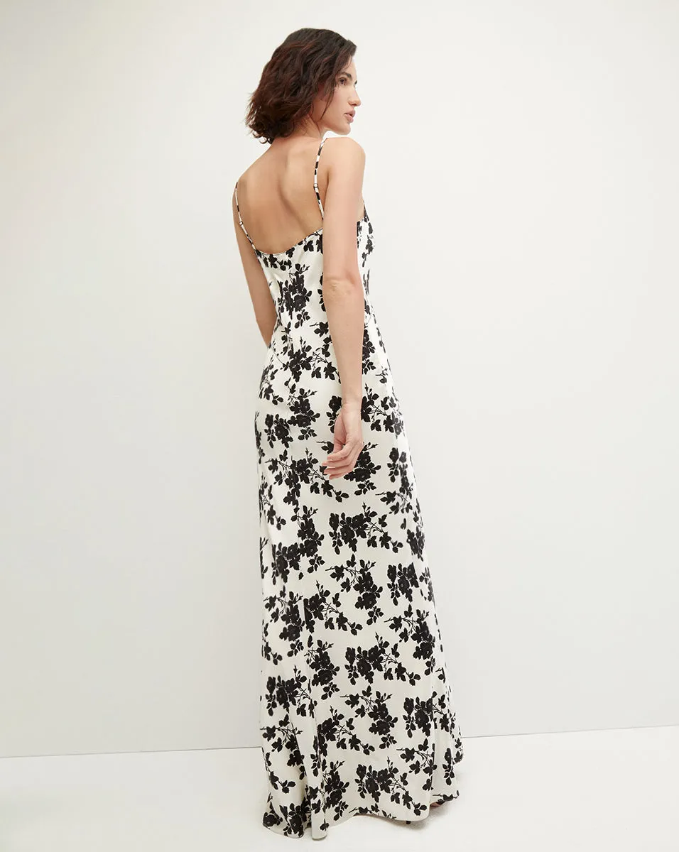 Hamina Stretch-Silk Floral Charmeuse Dress sold by Veronica Beard product image thumbnail 4