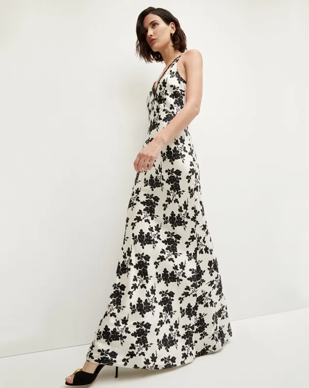 Hamina Stretch-Silk Floral Charmeuse Dress made by Veronica Beard