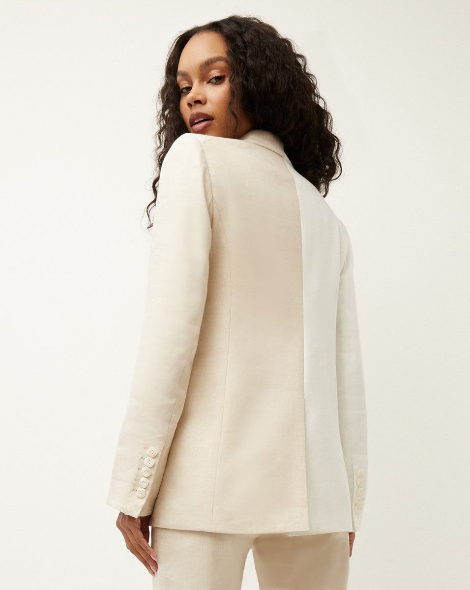 Braeton Linen Dickey Jacket sold by Veronica Beard product image thumbnail 3