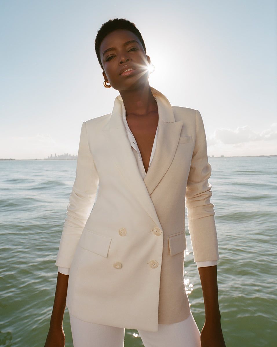 Braeton Linen Dickey Jacket sold by Veronica Beard product image thumbnail 4