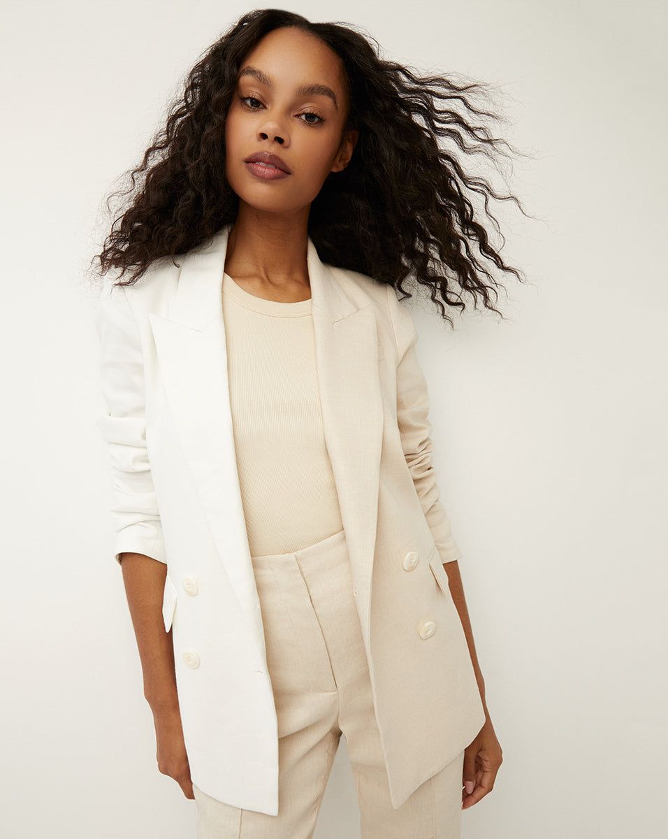 Braeton Linen Dickey Jacket sold by Veronica Beard