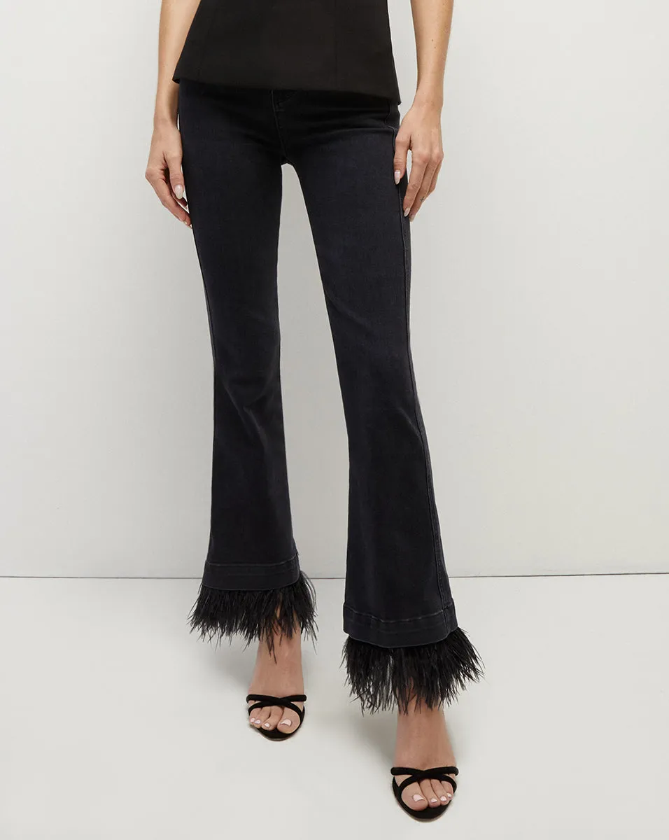 Carson Feather Trim Kick-Flare Jean sold by Veronica Beard product image thumbnail 2