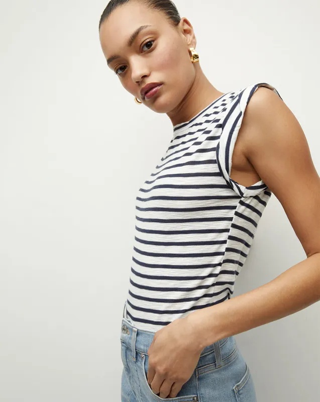 Dree Striped Muscle Tee sold by Veronica Beard