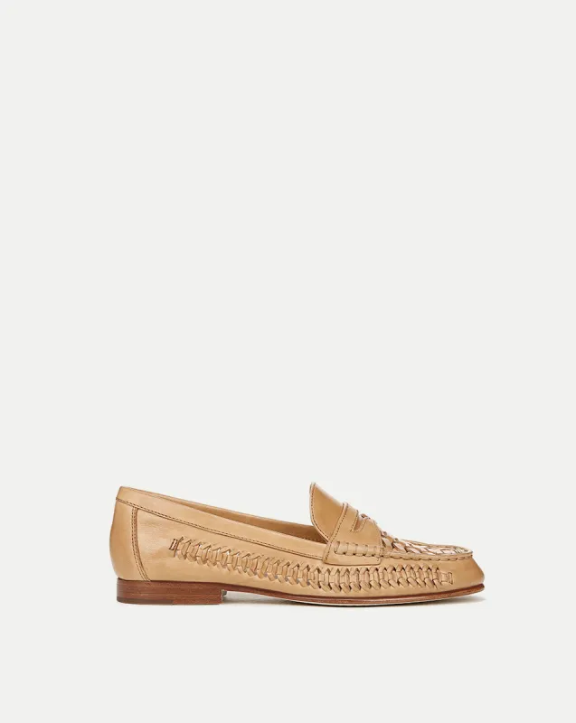 Penny Woven Leather Loafer sold by Veronica Beard