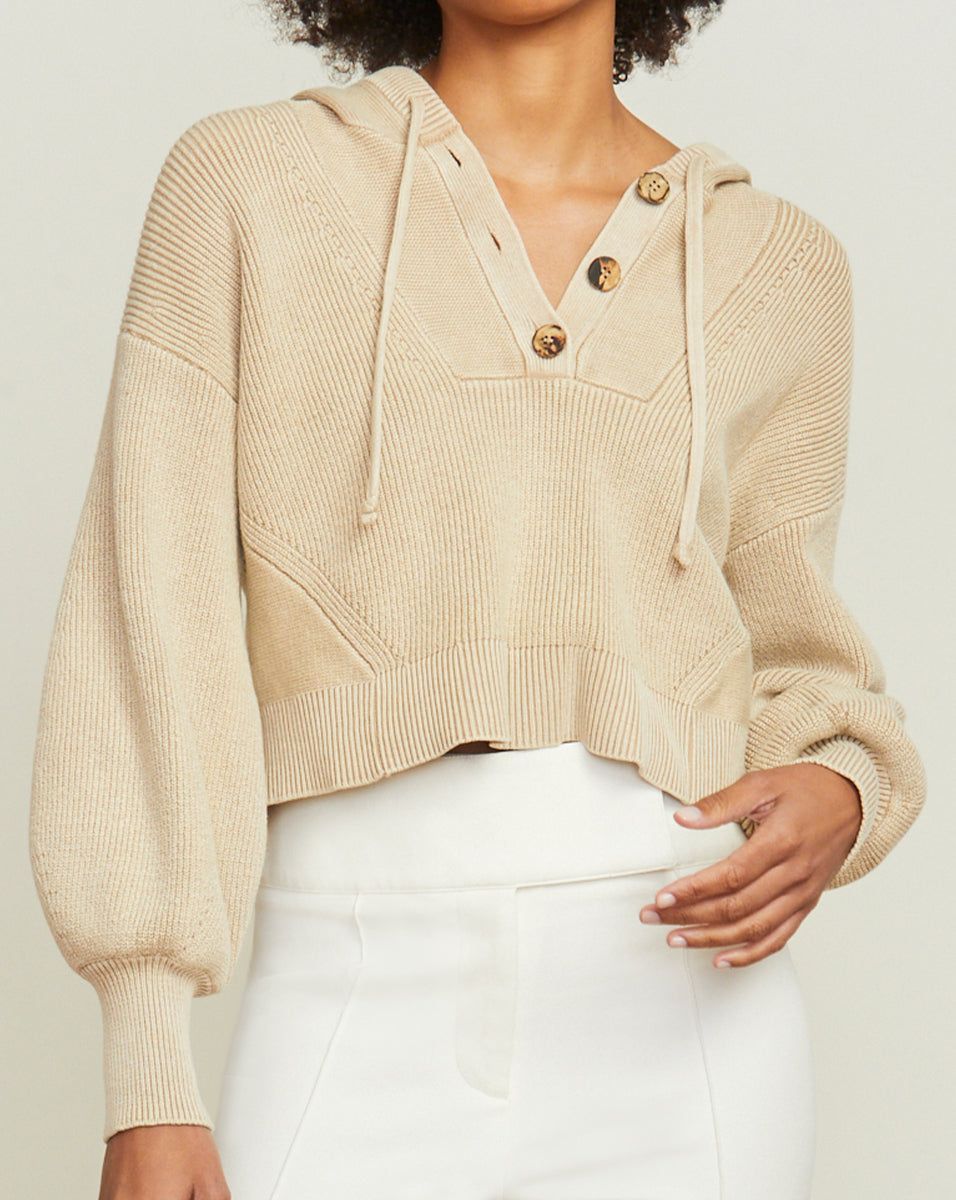 Ursina Knit Hoodie sold by Veronica Beard