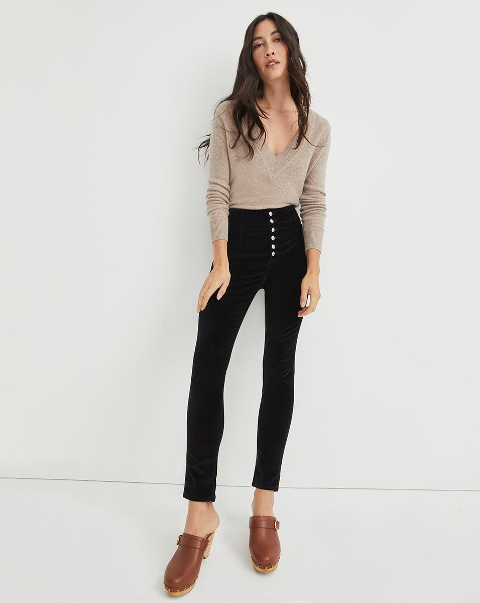 Debbie Velvet Skinny Pant sold by Veronica Beard