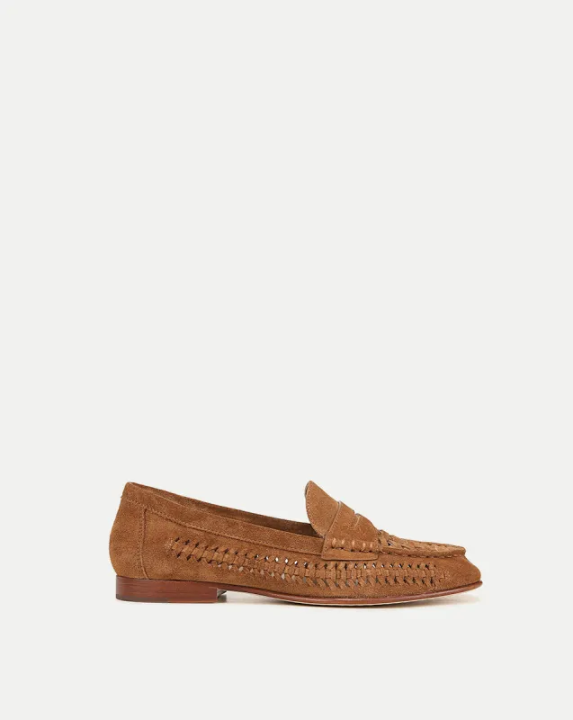 Penny Woven Suede Loafer sold by Veronica Beard