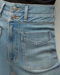 Beverly Skinny-Flare Jean | Curved Back Yoke sold by Veronica Beard