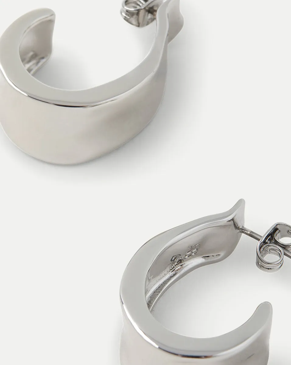 Molten Silver Ribbon Hoop sold by Veronica Beard product image thumbnail 4