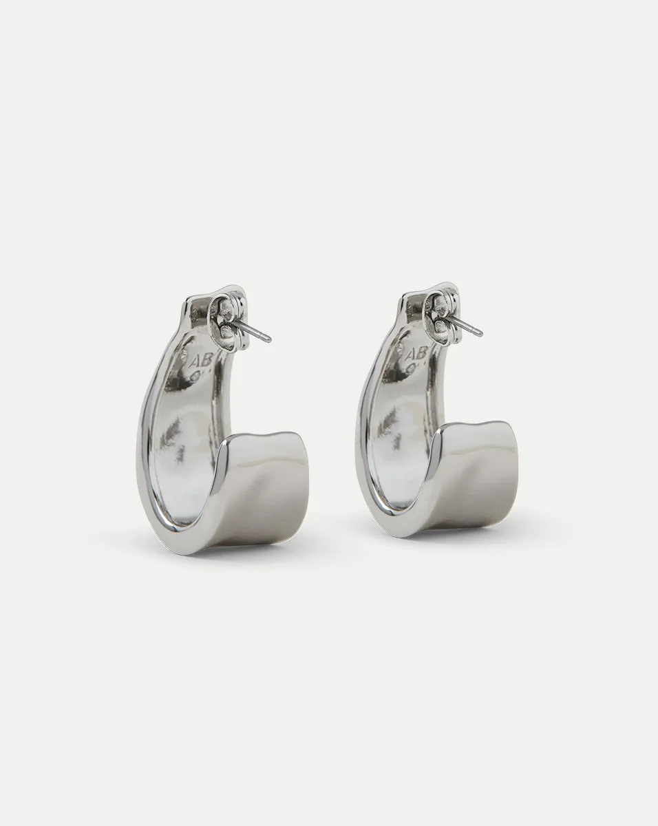 Molten Silver Ribbon Hoop sold by Veronica Beard product image thumbnail 2