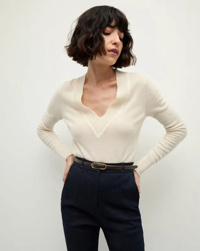 Coleta V-Neck Cashmere Sweater sold by Veronica Beard