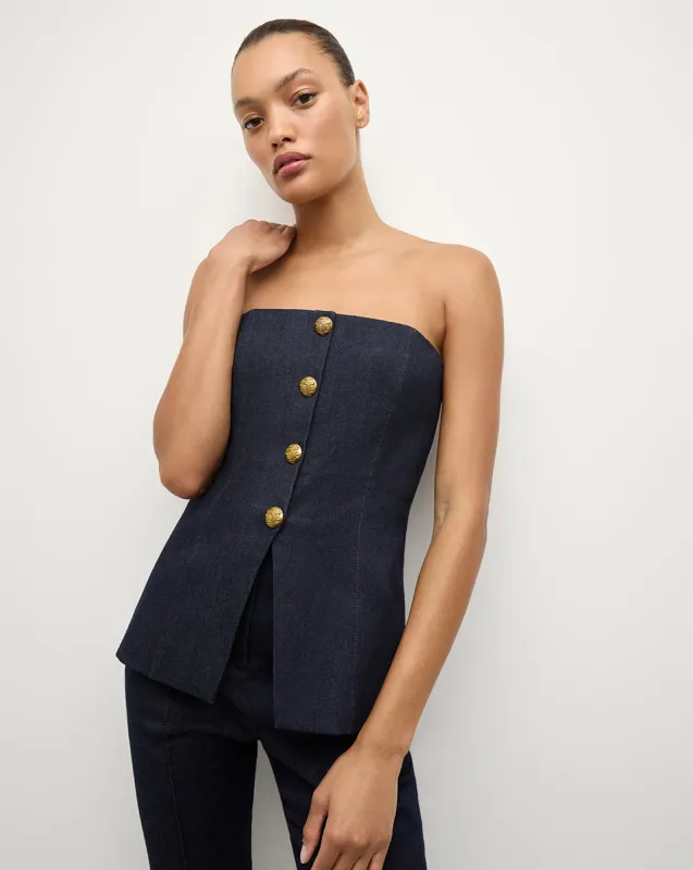 Forman Denim Bustier Top sold by Veronica Beard