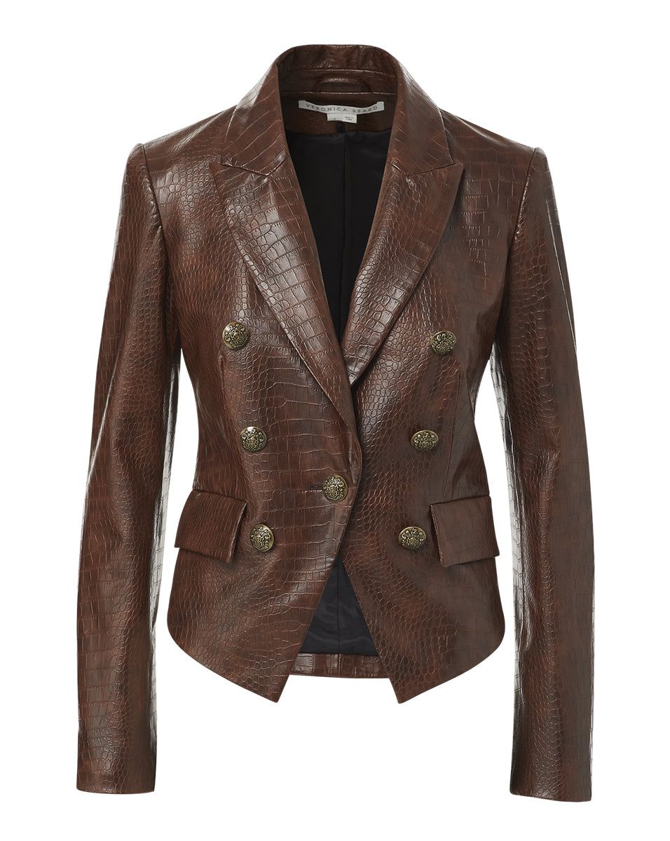 Cooke Vegan-Leather Dickey Jacket sold by Veronica Beard product image thumbnail 5