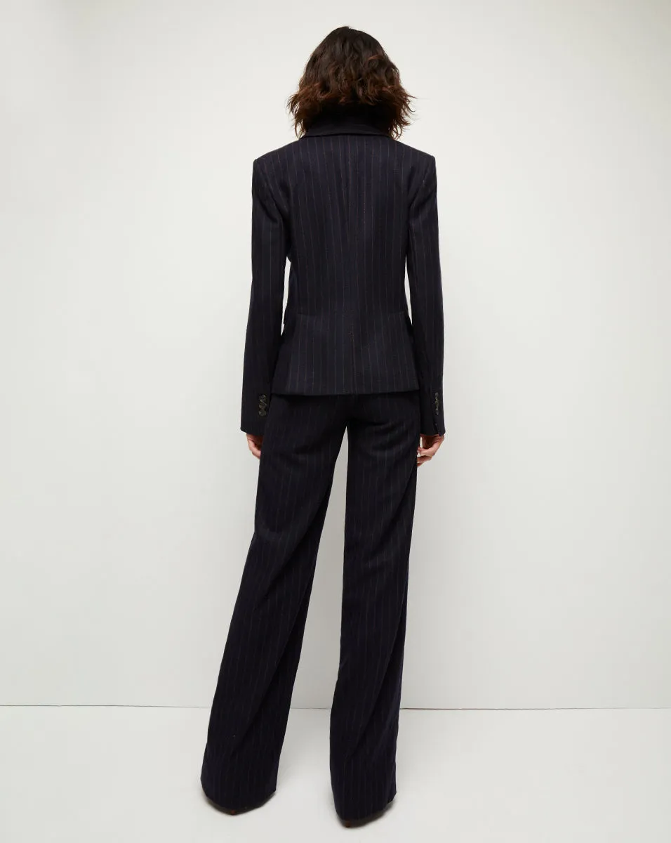 Tyra Pinstriped Dickey Jacket sold by Veronica Beard product image thumbnail 5