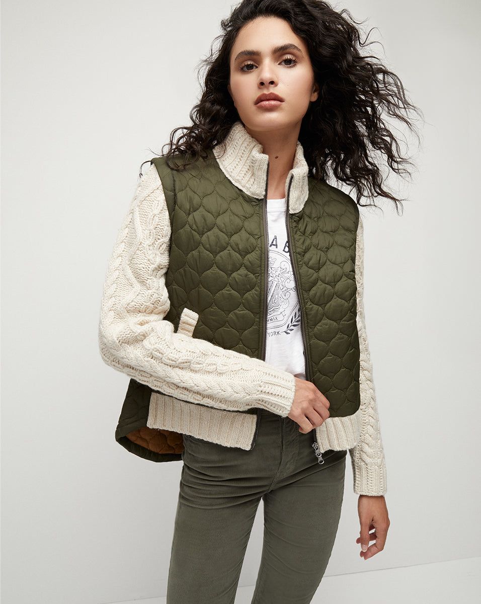 Patra Mixed-Media Jacket sold by Veronica Beard