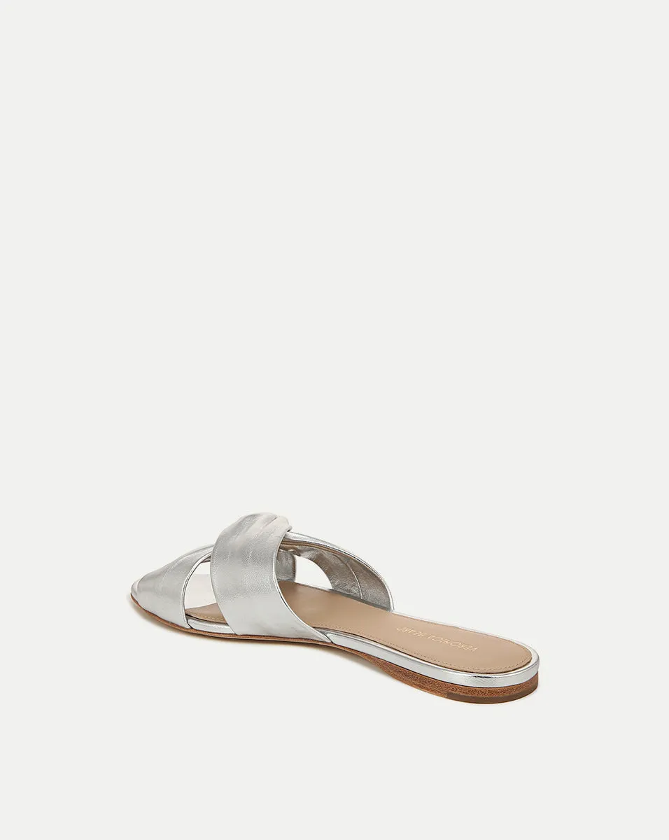 Seraphina Metallic Leather Twist Sandal sold by Veronica Beard product image thumbnail 4