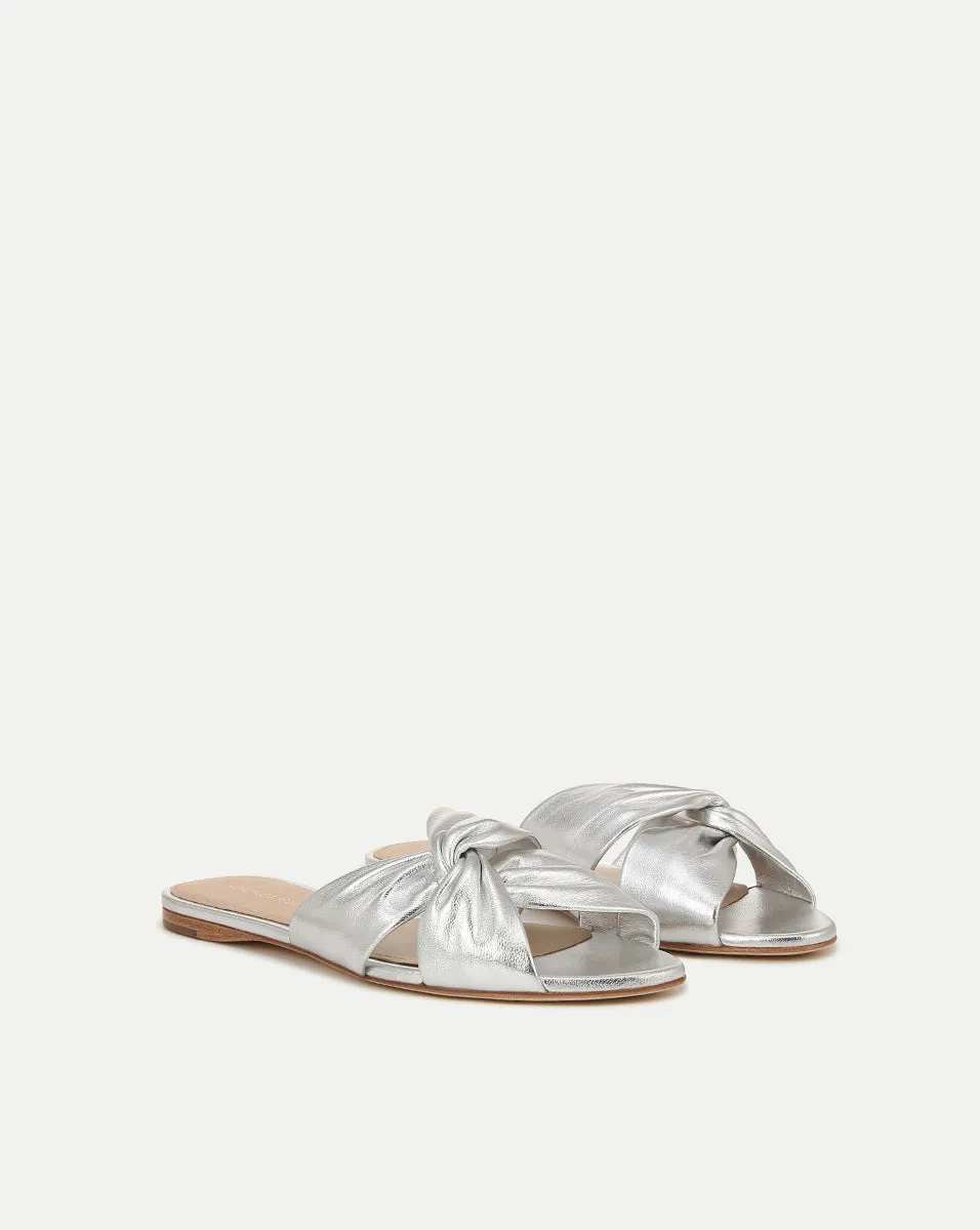 Seraphina Metallic Leather Twist Sandal sold by Veronica Beard product image thumbnail 2