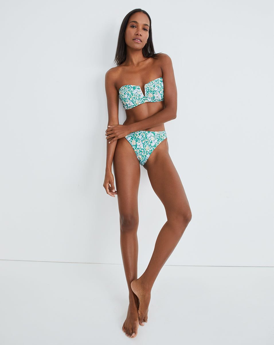 Marau Floral-Striped Bikini Bottom sold by Veronica Beard product image thumbnail 2