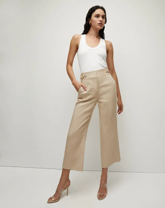 Aubrie Cropped Wide-Leg Pant sold by Veronica Beard