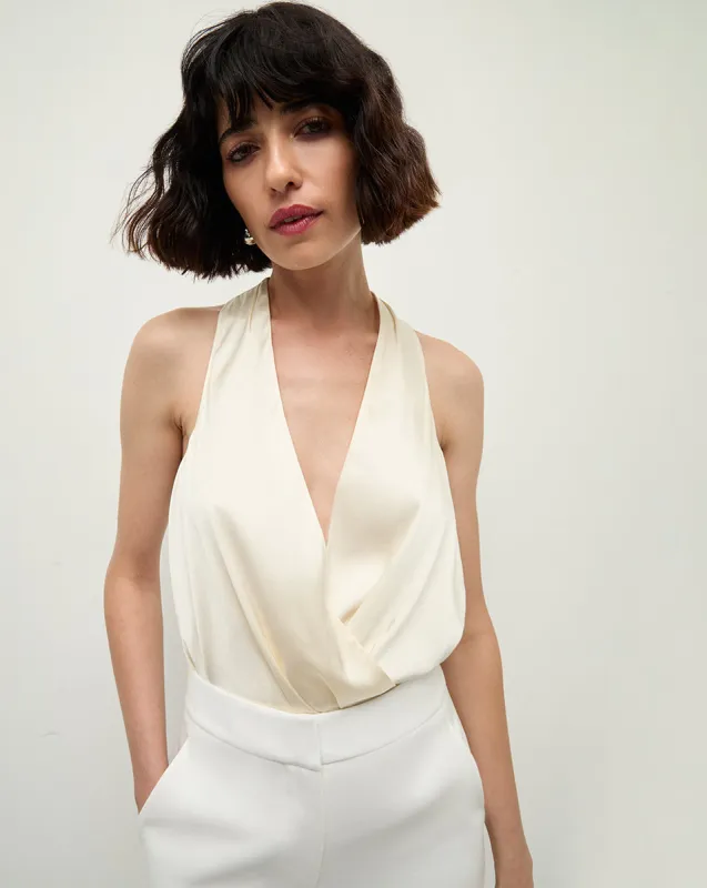 Fernanda Silk Bodysuit made by Veronica Beard