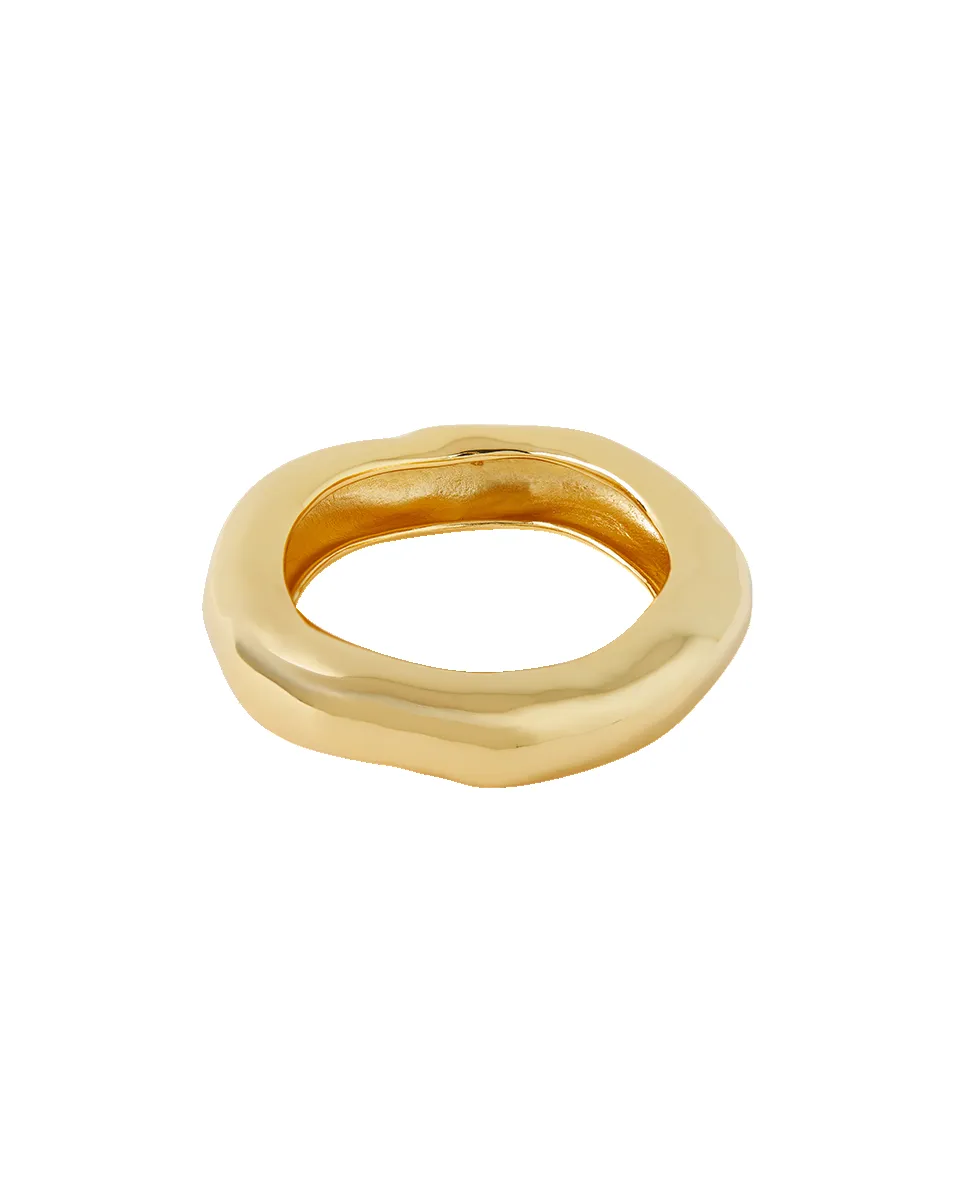 Large Molten Gold Bangle Bracelet sold by Veronica Beard product image thumbnail 3