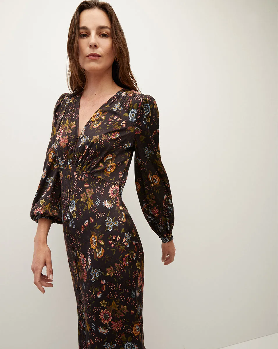Terina Floral Stretch-Silk Dress sold by Veronica Beard product image thumbnail 2