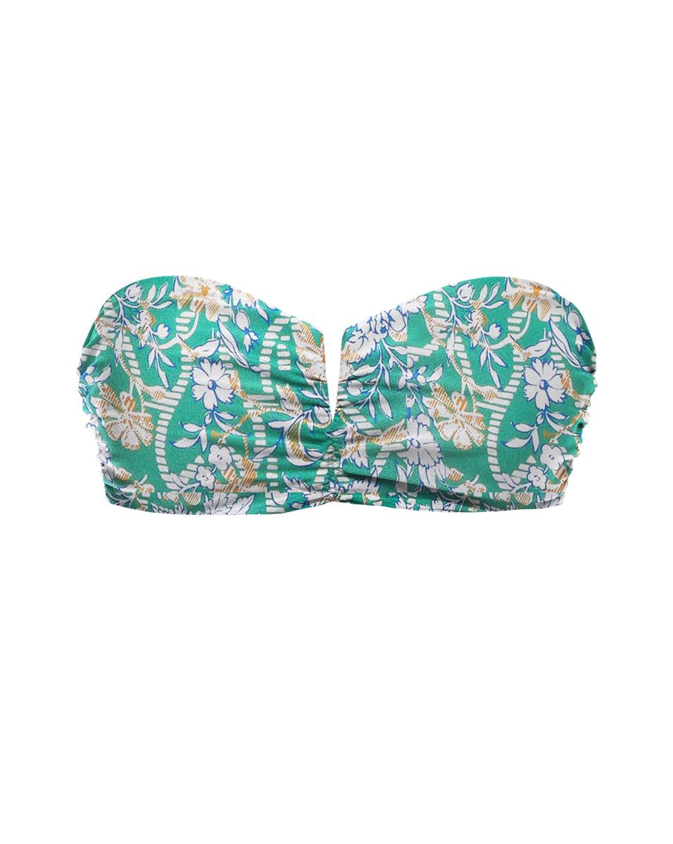 Doyle Floral-Striped Bandeau Top sold by Veronica Beard product image thumbnail 5