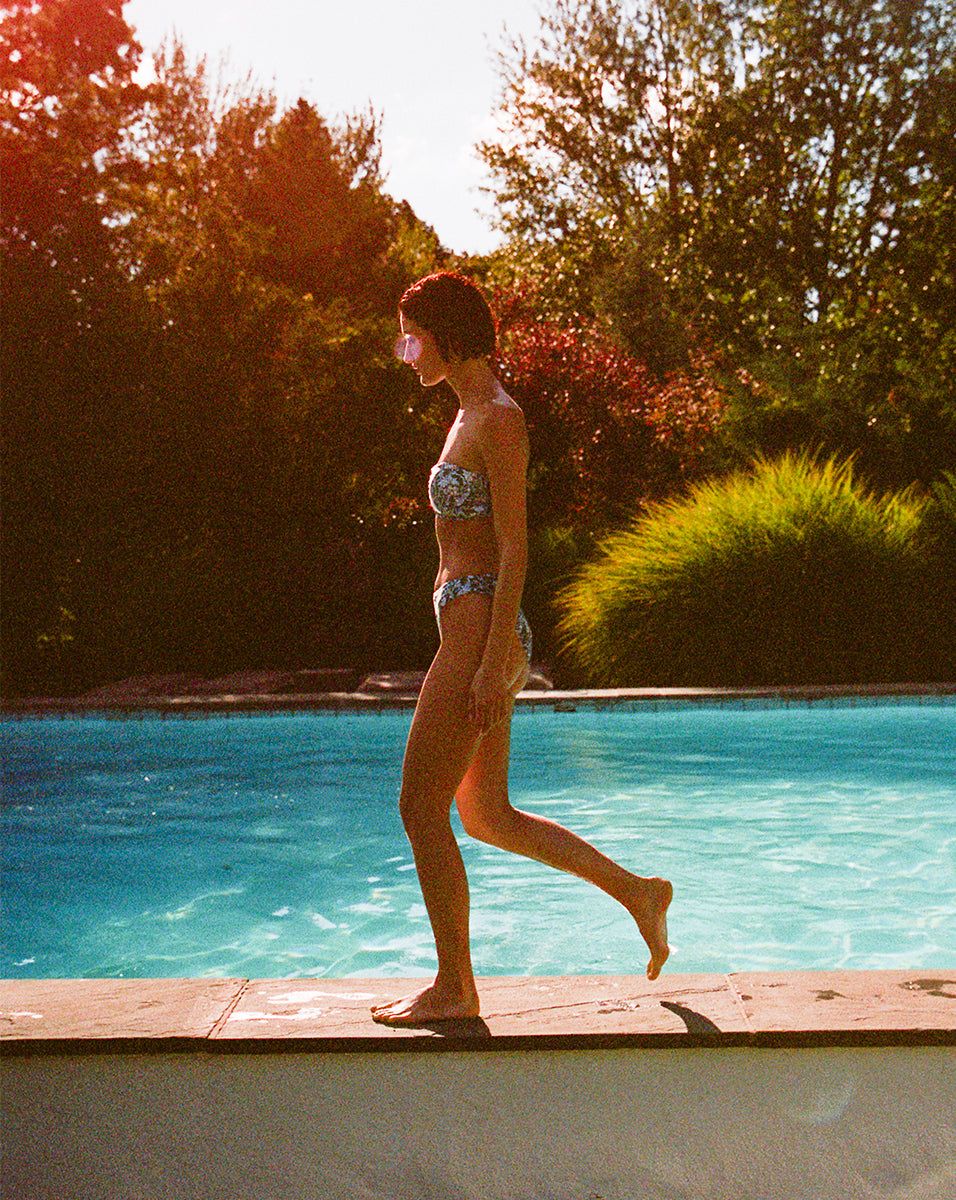 Doyle Floral-Striped Bandeau Top sold by Veronica Beard product image thumbnail 3