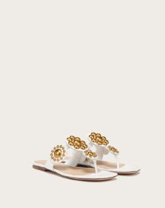 Minari Embellished Flat Sandal sold by Veronica Beard