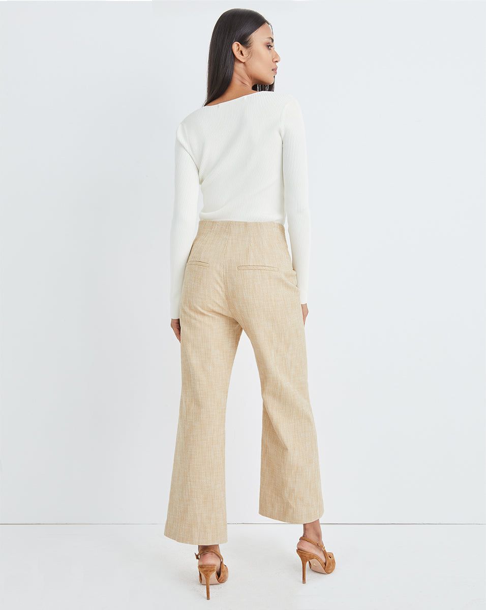 Dova Cropped Wide-Leg Pant sold by Veronica Beard product image thumbnail 4