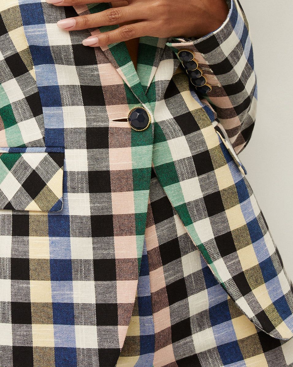 Cutaway Gingham Dickey Jacket sold by Veronica Beard product image thumbnail 2