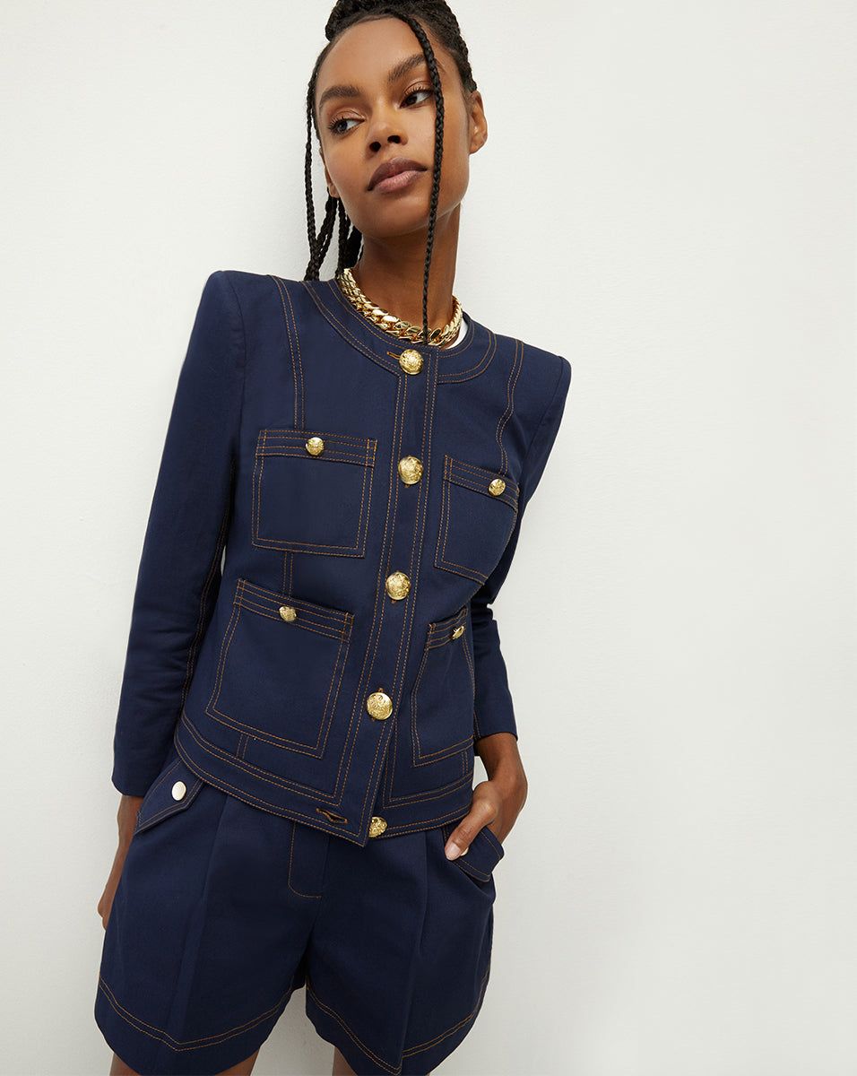 Ferazia Cotton Jacket sold by Veronica Beard