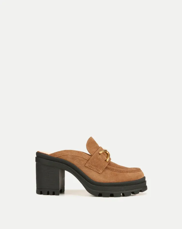 Wynter Suede Loafer Mule sold by Veronica Beard