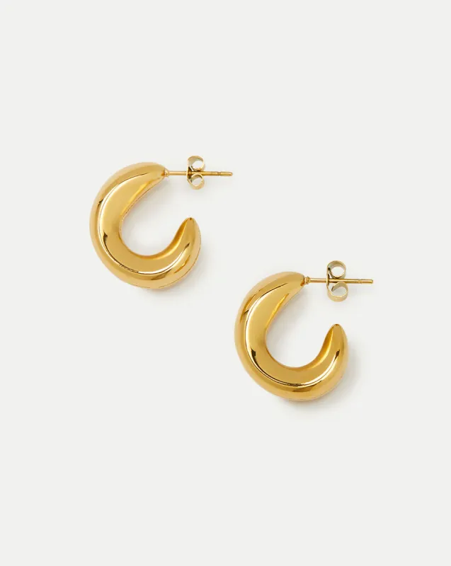 Juliet Gold Curved Hoops sold by Veronica Beard